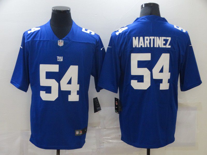 Men New York Giants #54 Martinez Blue Nike Limited Vapor Untouchable NFL Jerseys